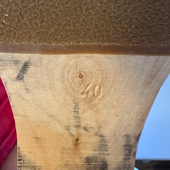 Swedish Hasbeens Anette Heeled Pink Block Clog Sandals | Size 40 - Picture 11 of 11